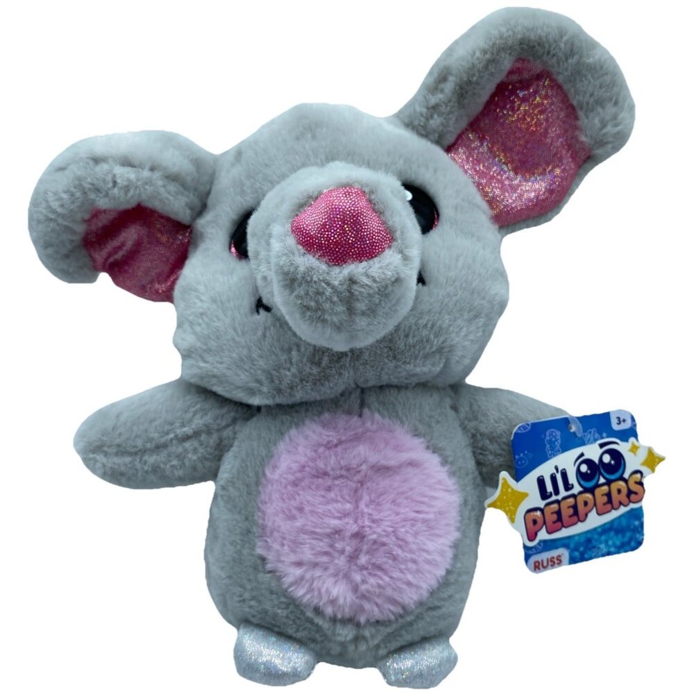 Russ Li’l Peepers Plush Elephant Grey Soft Stuffed Animal Kelly Toy 8 in
